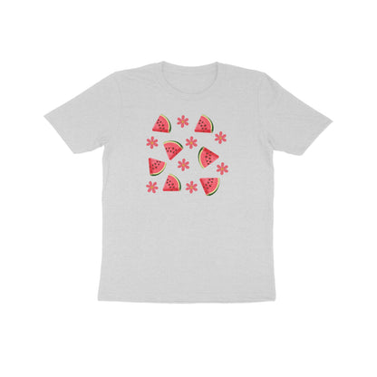 Watermelon and Flower Kids Half Sleeve Tshirt