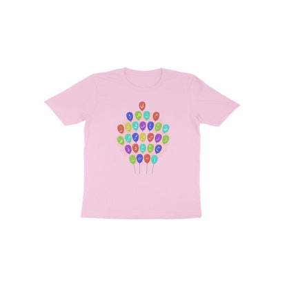 Arabic Letters Balloon Toddler Half Sleeve Tshirt