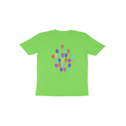 Arabic Letters Balloon Toddler Half Sleeve Tshirt