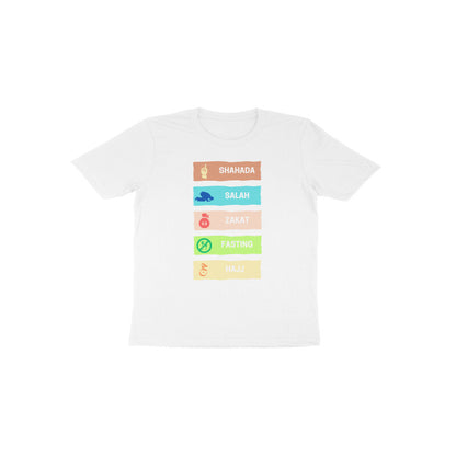 Five Pillars of Islam Multicolor Toodler Tshirt