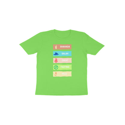 Five Pillars of Islam Multicolor Toodler Tshirt