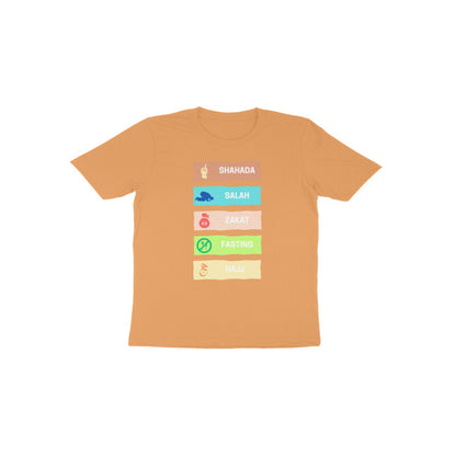 Five Pillars of Islam Multicolor Toodler Tshirt