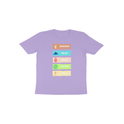 Five Pillars of Islam Multicolor Toodler Tshirt