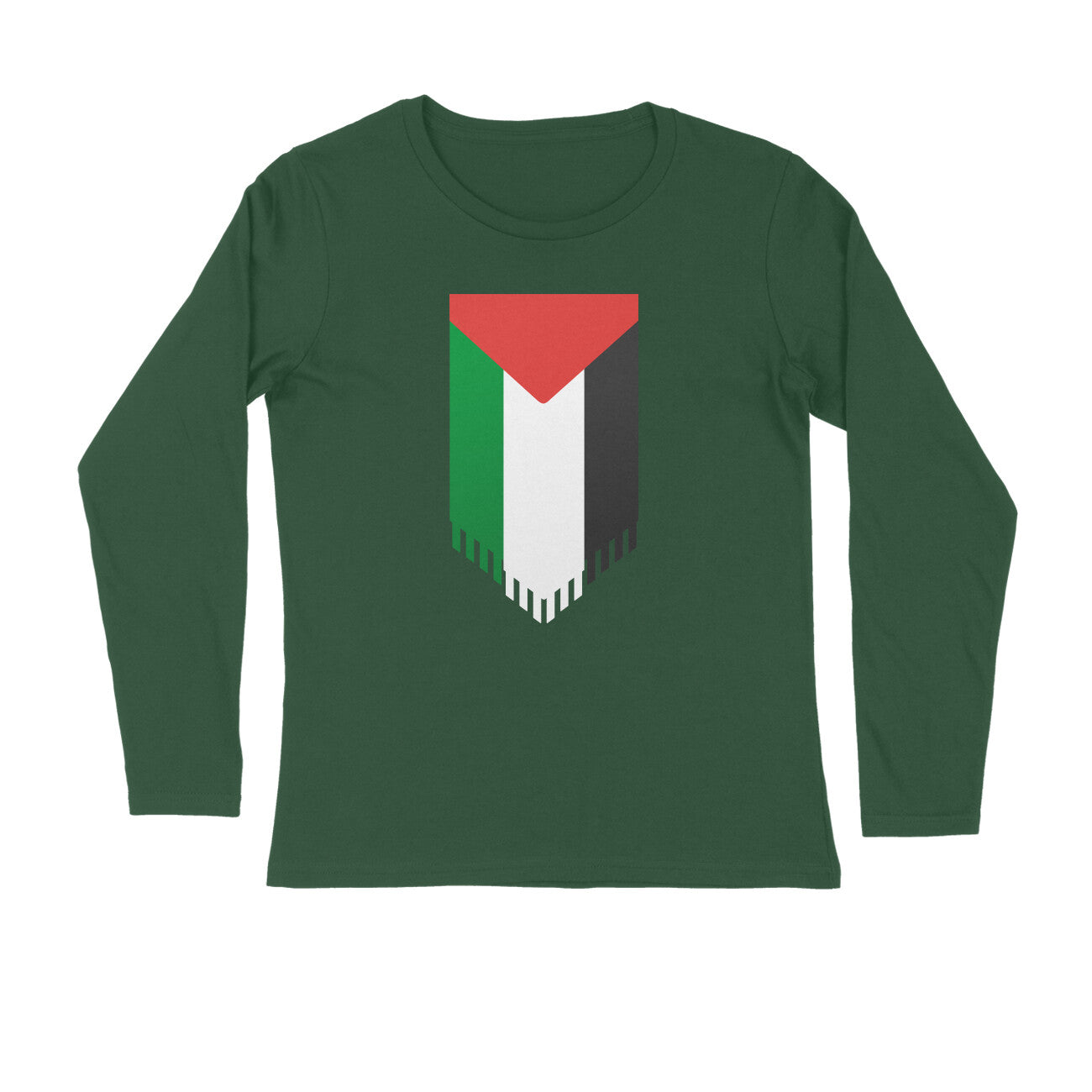 Palestine Flag Vertical Full Sleeves Tshirt