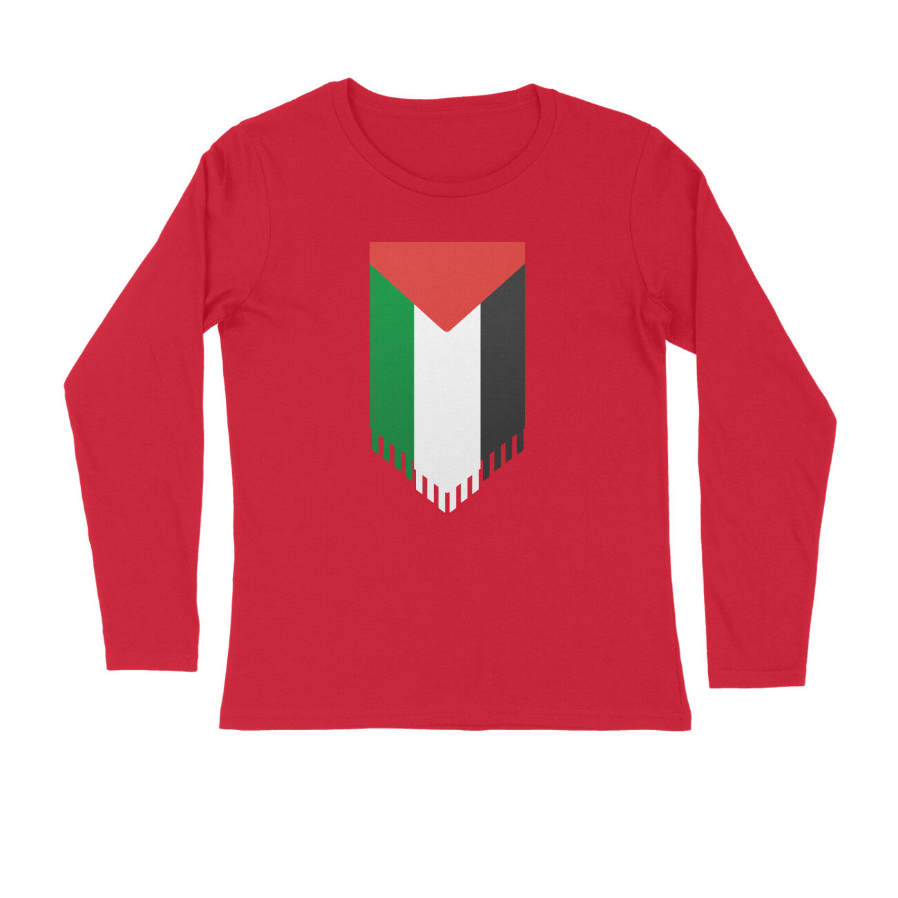 Palestine Flag Vertical Full Sleeves Tshirt